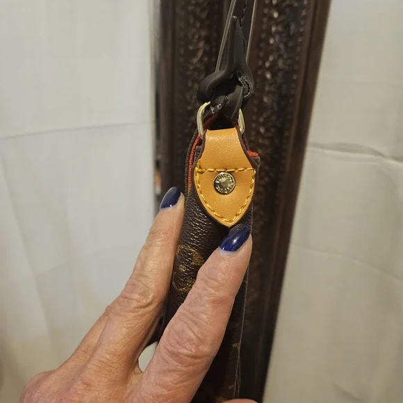 Classic Brown Monogram Canvas Crossbody with Gold Plaque - Picture 6 of 8